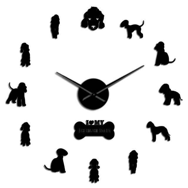 Bedlington Terrier Wall Clock Bedlington Terrier Wall Clock Furvenzy Black 27 Inch