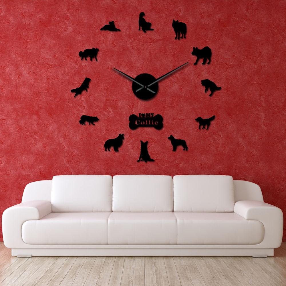Border Collie Wall Clock Border Collie Wall Clock Furvenzy