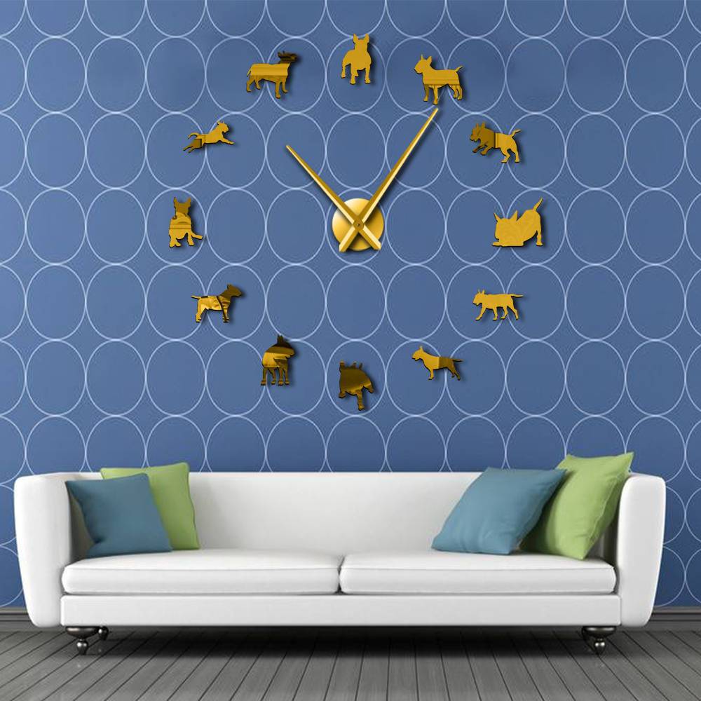 Bull Terrier Wall Clock Bull Terrier Wall Clock Furvenzy