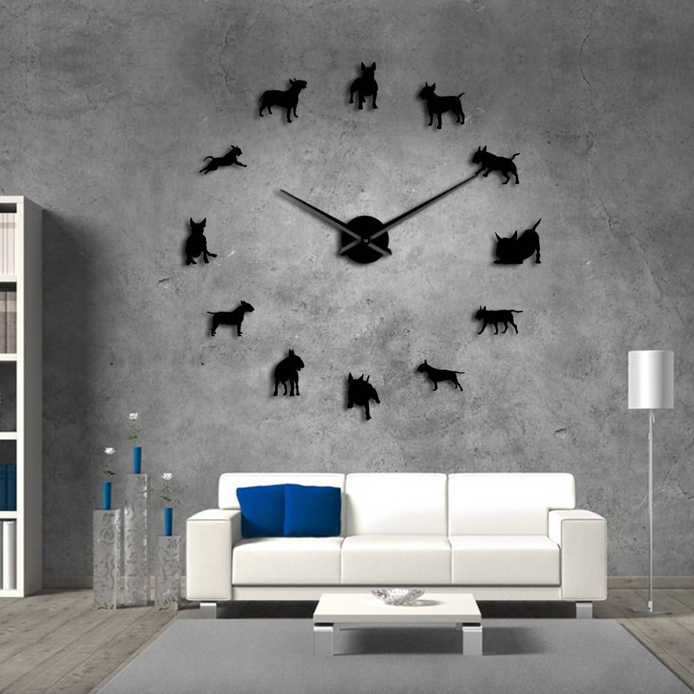 Bull Terrier Wall Clock Bull Terrier Wall Clock Furvenzy
