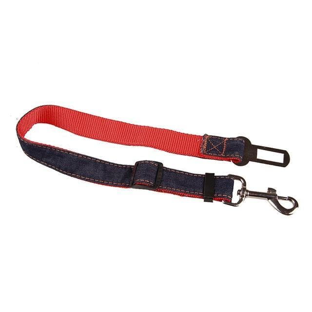 Dog Seat Belt Dog Seat Belt Furvenzy Red Denim