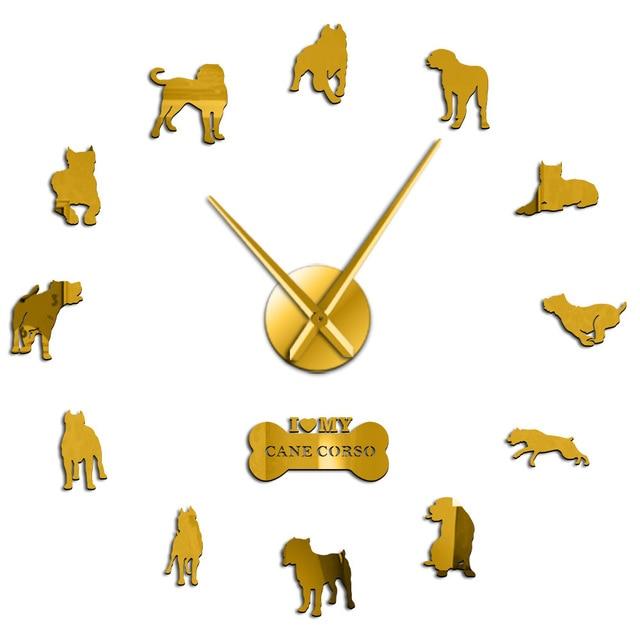 Cane Corso Italiano Wall Clock Cane Corso Italiano Wall Clock Furvenzy Gold 27 Inch