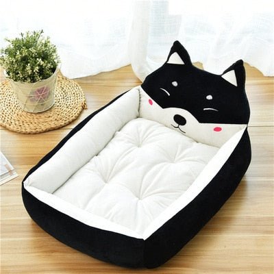 Cartoon Kennel Removable Washable Dog Bed Sofa Cartoon Kennel Removable Washable Dog Bed Sofa Furvenzy Black-2 50cm