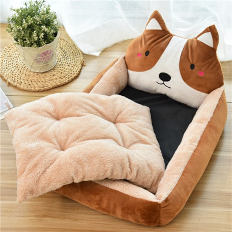Cartoon Kennel Removable Washable Dog Bed Sofa Cartoon Kennel Removable Washable Dog Bed Sofa Furvenzy