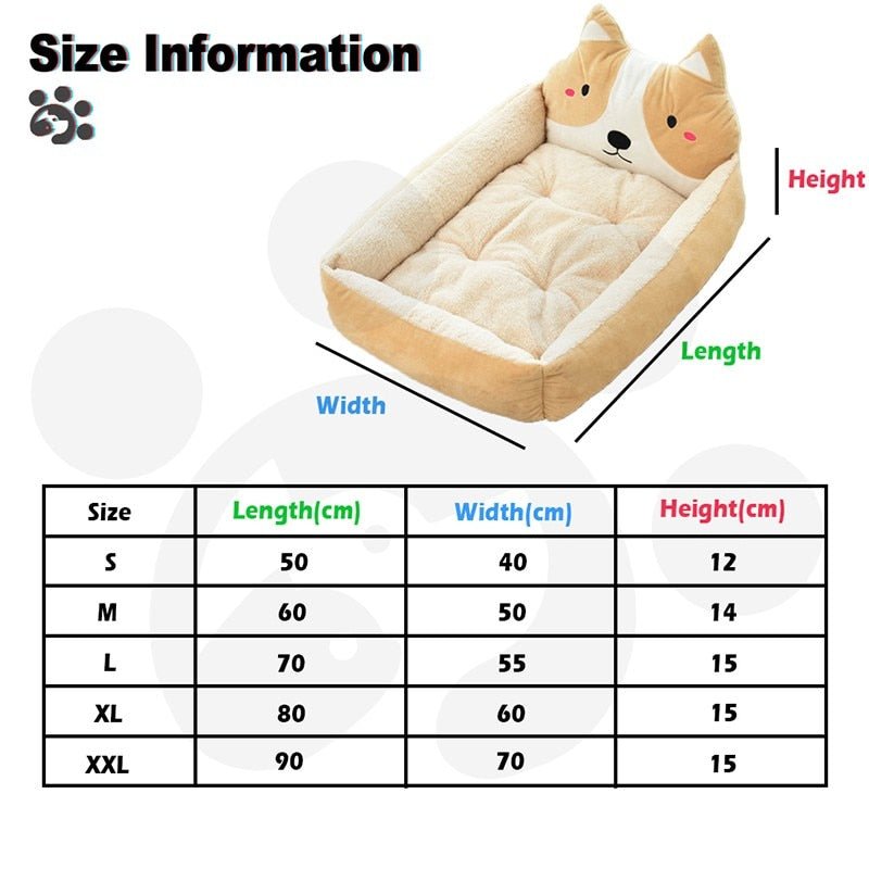 Cartoon Kennel Removable Washable Dog Bed Sofa Cartoon Kennel Removable Washable Dog Bed Sofa Furvenzy