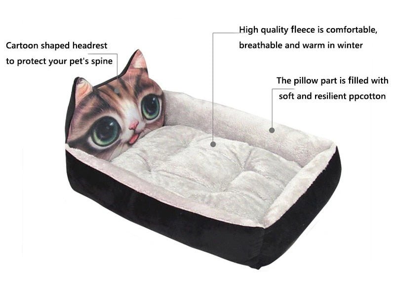 Cartoon Kennel Removable Washable Dog Bed Sofa Cartoon Kennel Removable Washable Dog Bed Sofa Furvenzy