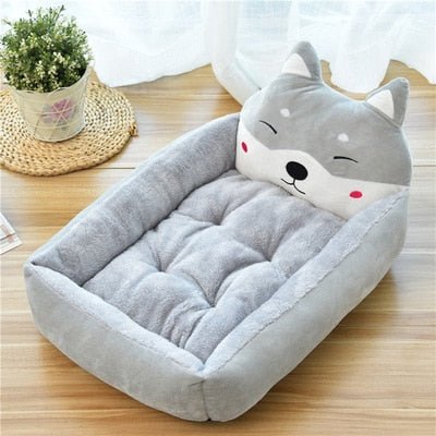 Cartoon Kennel Removable Washable Dog Bed Sofa Cartoon Kennel Removable Washable Dog Bed Sofa Furvenzy Grey 50cm