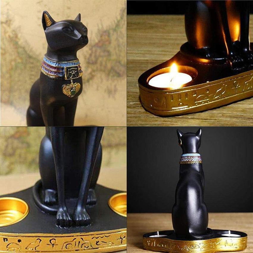 Classical Egyptian Cat Candlestick Classical Egyptian Cat Candlestick Furvenzy
