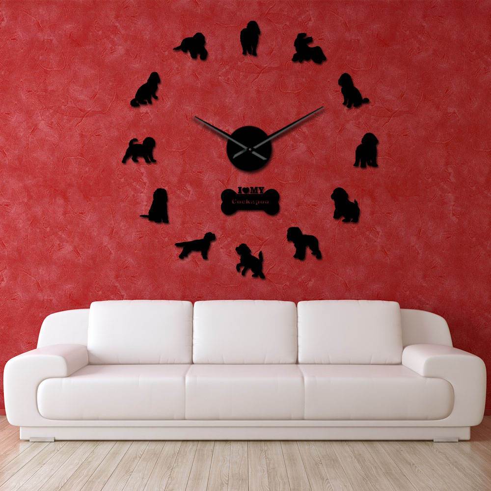 Cockapoo Dog Wall Clock Cockapoo Dog Wall Clock Furvenzy
