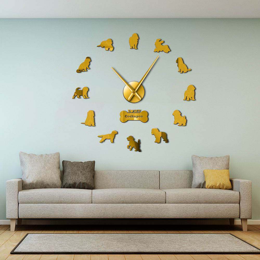 Cockapoo Dog Wall Clock Cockapoo Dog Wall Clock Furvenzy