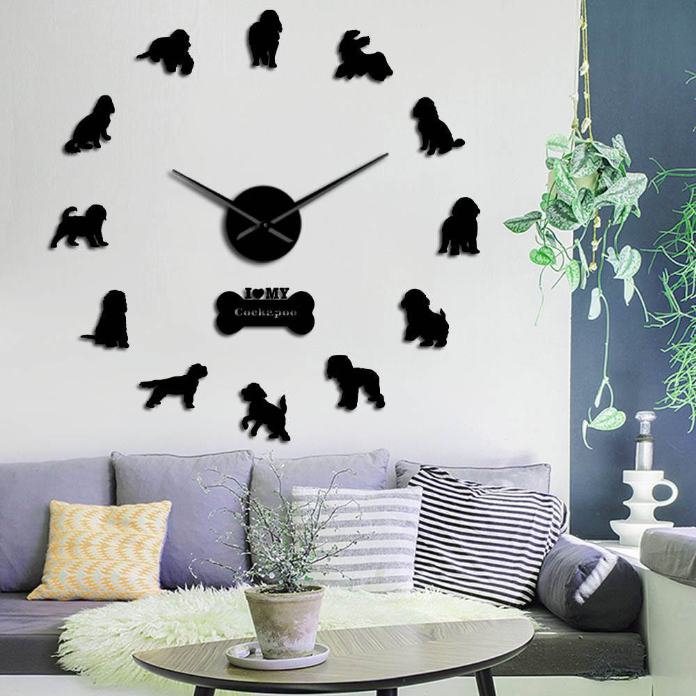 Cockapoo Dog Wall Clock Cockapoo Dog Wall Clock Furvenzy