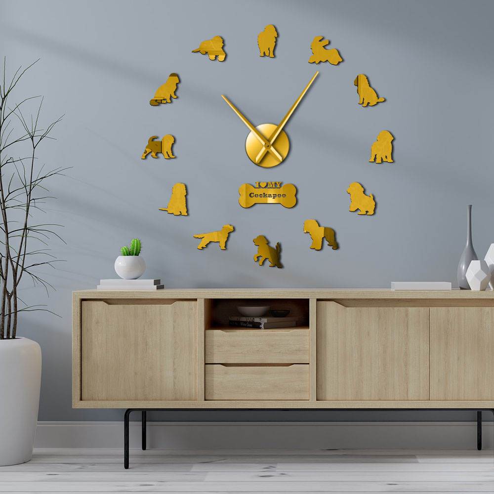 Cockapoo Dog Wall Clock Cockapoo Dog Wall Clock Furvenzy
