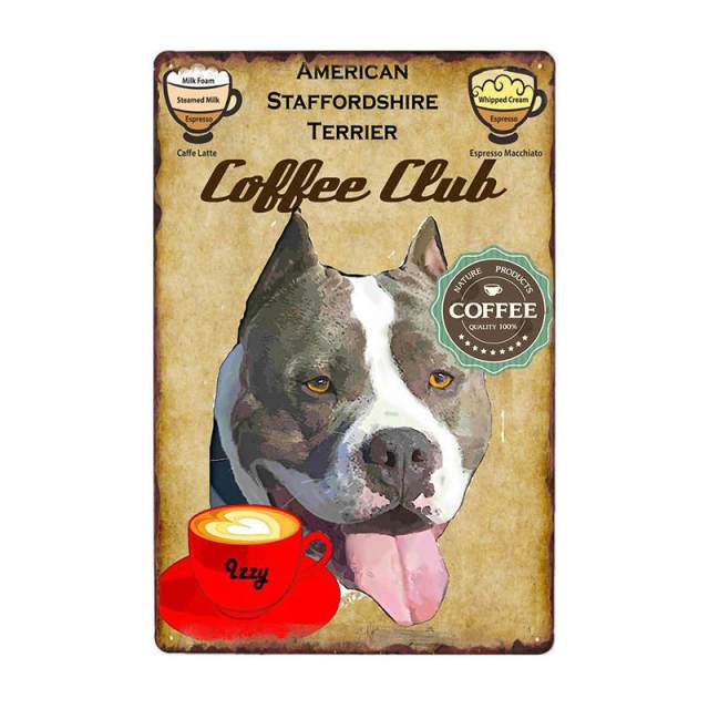 Coffee Painting Dog Wall Plaque Coffee Painting Dog Wall Plaque Furvenzy Staffordshire