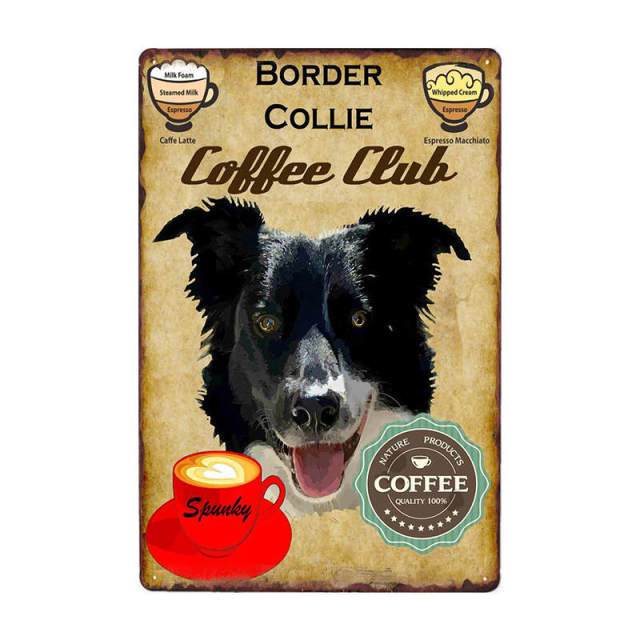 Coffee Painting Dog Wall Plaque Coffee Painting Dog Wall Plaque Furvenzy Border Collie