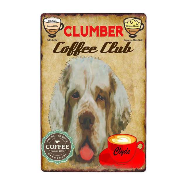 Coffee Painting Dog Wall Plaque Coffee Painting Dog Wall Plaque Furvenzy Clumber