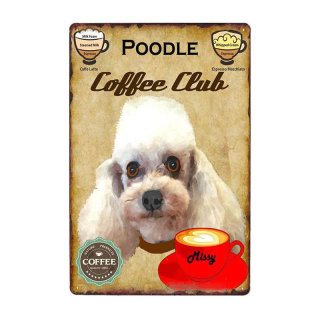Coffee Painting Dog Wall Plaque Coffee Painting Dog Wall Plaque Furvenzy Poodle 1