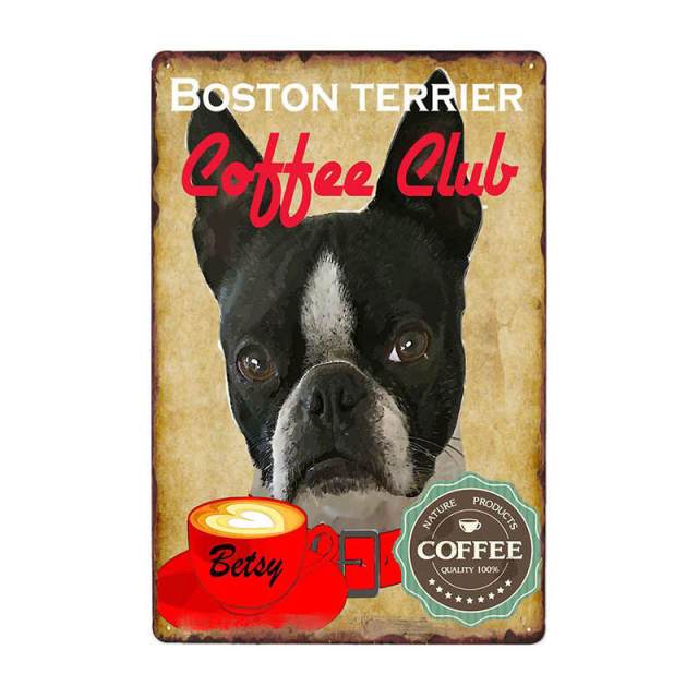 Coffee Painting Dog Wall Plaque Coffee Painting Dog Wall Plaque Furvenzy Boston Terrier