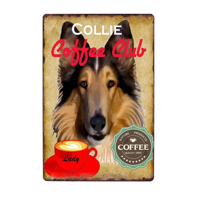 Coffee Painting Dog Wall Plaque Coffee Painting Dog Wall Plaque Furvenzy Collie