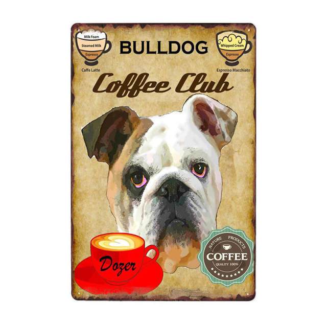 Coffee Painting Dog Wall Plaque Coffee Painting Dog Wall Plaque Furvenzy Bulldog