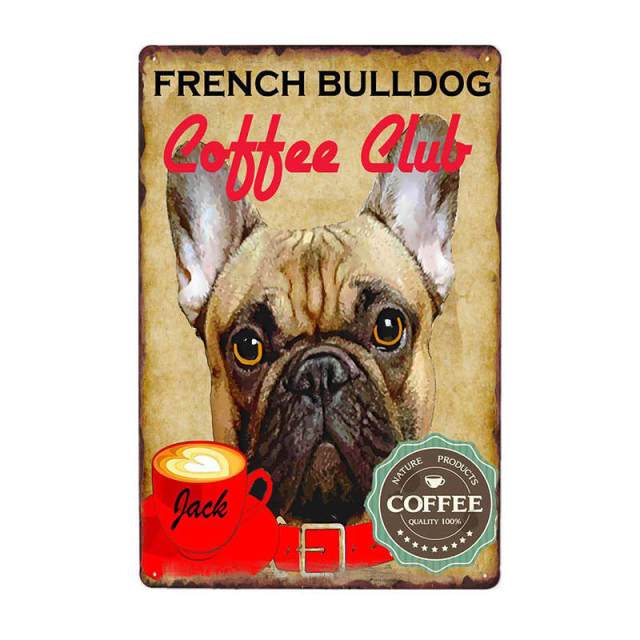 Coffee Painting Dog Wall Plaque Coffee Painting Dog Wall Plaque Furvenzy French Bulldog