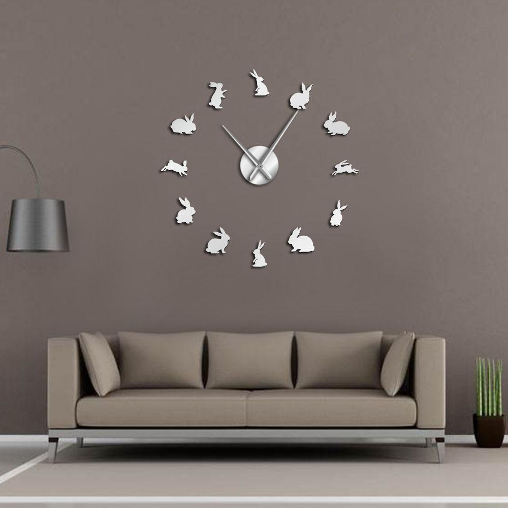 Cute Rabbit Wall Clock Cute Rabbit Wall Clock Furvenzy