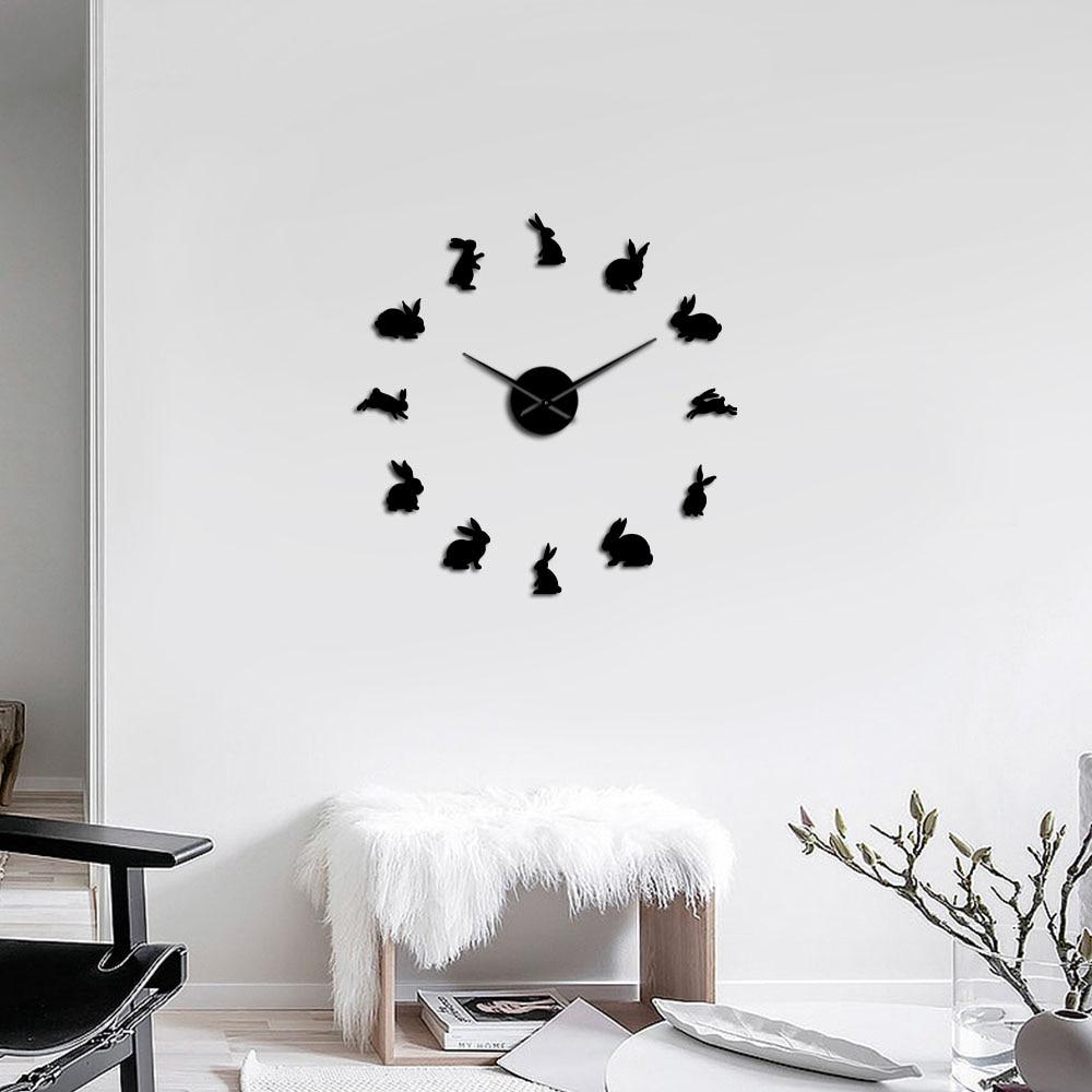 Cute Rabbit Wall Clock Cute Rabbit Wall Clock Furvenzy