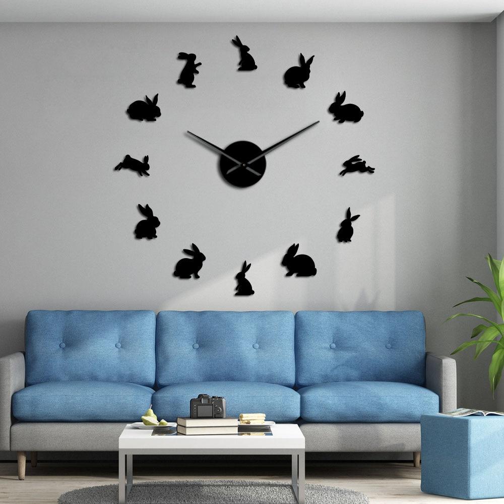 Cute Rabbit Wall Clock Cute Rabbit Wall Clock Furvenzy