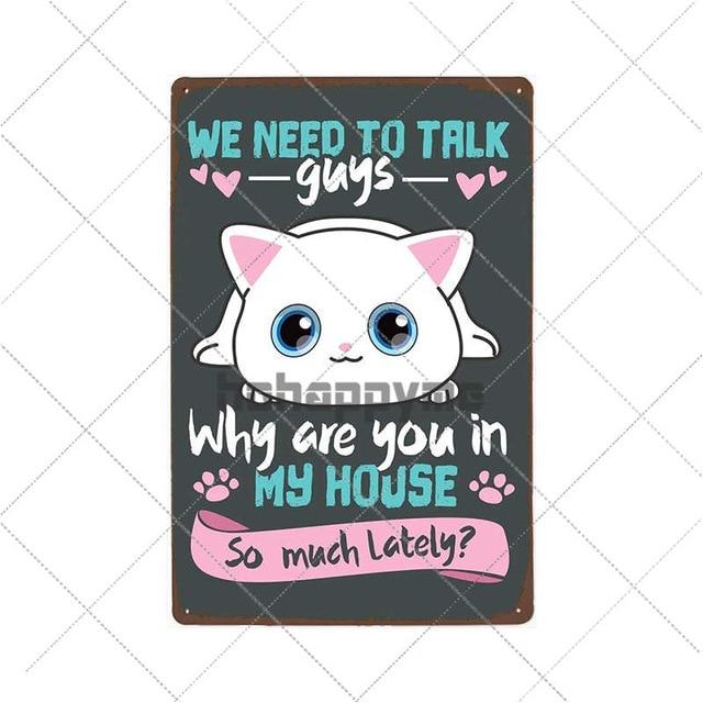 Decorative Cat Wall Plaques Decorative Cat Wall Plaques Furvenzy We Need to Talk Guys