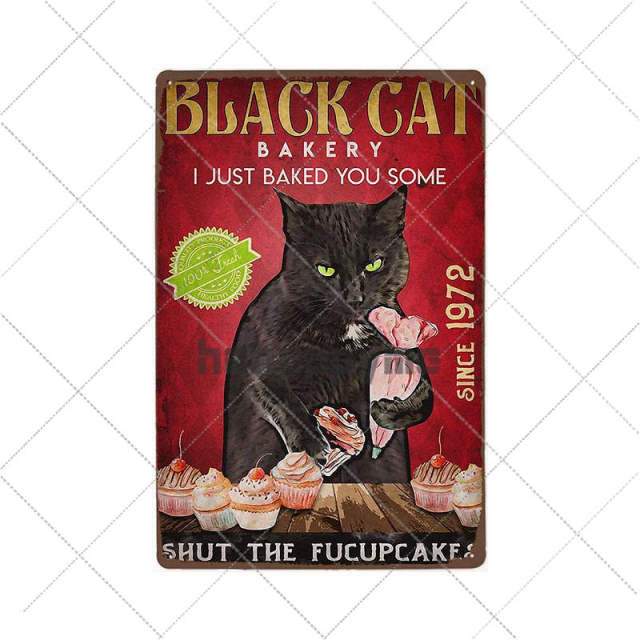 Decorative Cat Wall Plaques Decorative Cat Wall Plaques Furvenzy Black Cat Bakery
