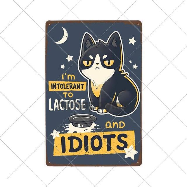 Decorative Cat Wall Plaques Decorative Cat Wall Plaques Furvenzy I'm Intolerant