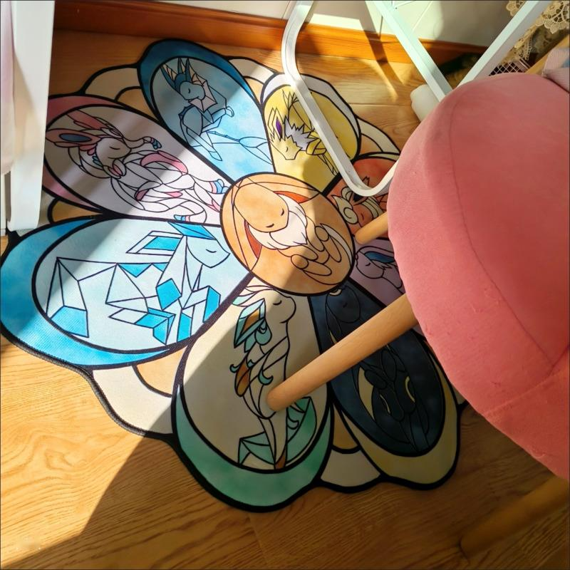 Pokemon Round Bedroom Rug Carpet Pokemon Round Bedroom Rug Carpet - Furvenzy