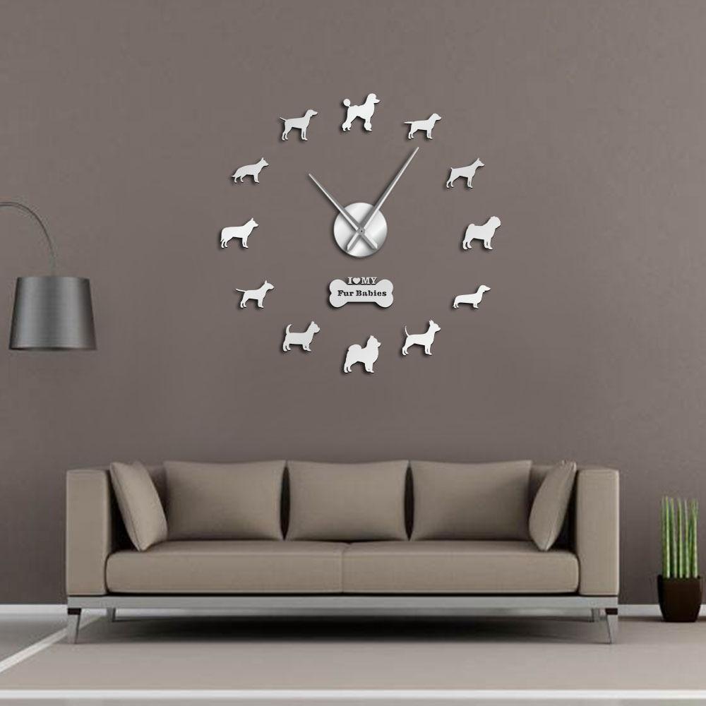 Doberman Pomeranian Wall Clock Doberman Pomeranian Wall Clock Furvenzy