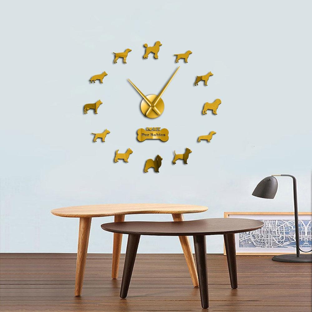Doberman Pomeranian Wall Clock Doberman Pomeranian Wall Clock Furvenzy