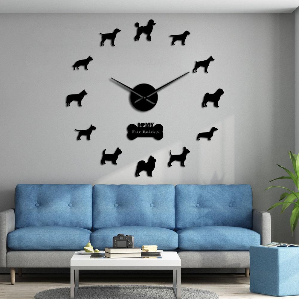 Doberman Pomeranian Wall Clock Doberman Pomeranian Wall Clock Furvenzy