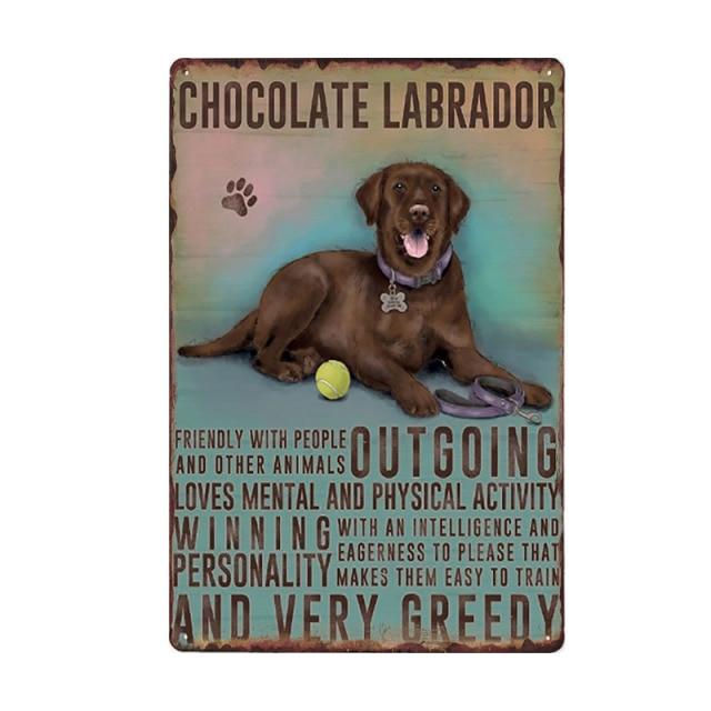 Dog Vintage Wall Plaque Dog Vintage Wall Plaque Furvenzy Chocolate Labrador