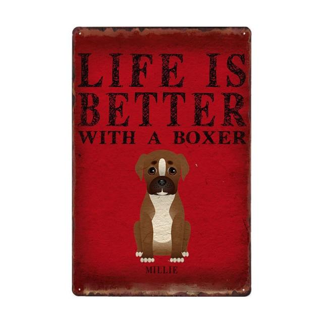 Dog Vintage Wall Plaque Dog Vintage Wall Plaque Furvenzy Boxer 1