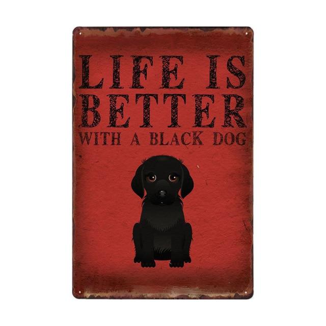 Dog Vintage Wall Plaque Dog Vintage Wall Plaque Furvenzy Black Dog