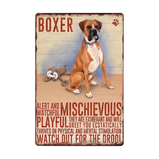 Dog Vintage Wall Plaque Dog Vintage Wall Plaque Furvenzy Boxer 2