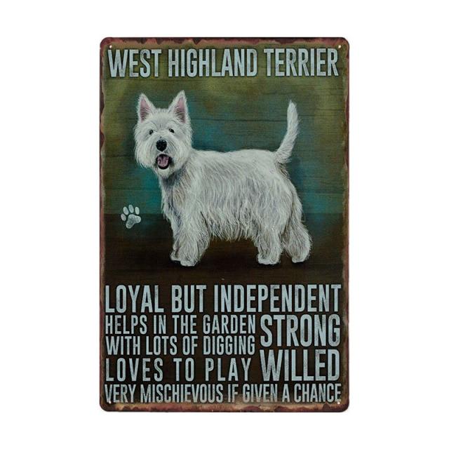 Dog Vintage Wall Plaque Dog Vintage Wall Plaque Furvenzy West Highland Terrier