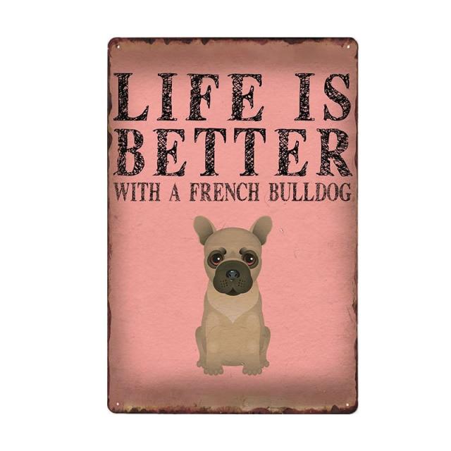 Dog Vintage Wall Plaque Dog Vintage Wall Plaque Furvenzy French Bulldog 1