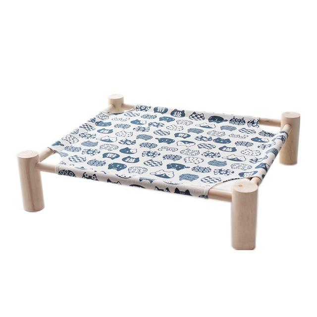 Elevated Cat Bed Hammocks - Wood Canvas Elevated Cat Bed Hammocks - Wood Canvas Furvenzy
