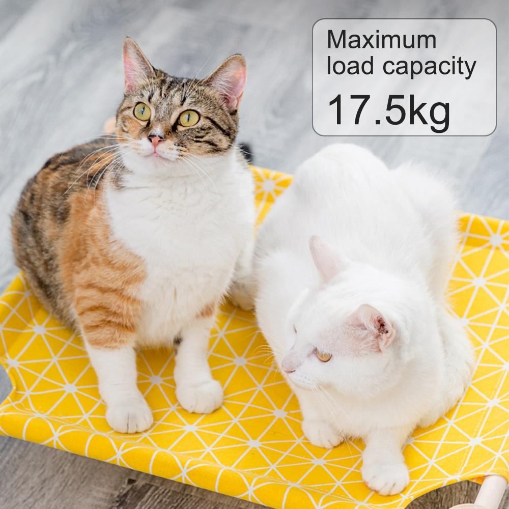 Elevated Cat Bed Hammocks - Wood Canvas Elevated Cat Bed Hammocks - Wood Canvas Furvenzy