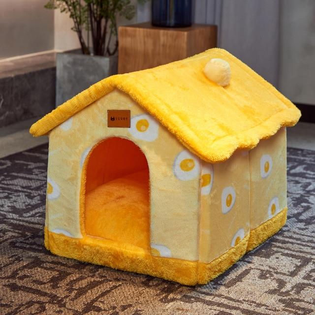 Foldable Kennel Dog House Bed Foldable Kennel Dog House Bed Furvenzy S 43x36x34cm Yellow