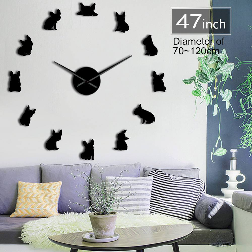 French Bulldog Wall Clock French Bulldog Wall Clock Furvenzy Black 47 Inch