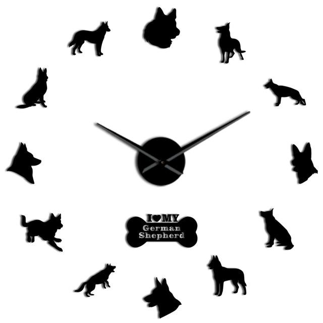 German Shepherd Wall Clock German Shepherd Wall Clock Furvenzy Black 27 Inch