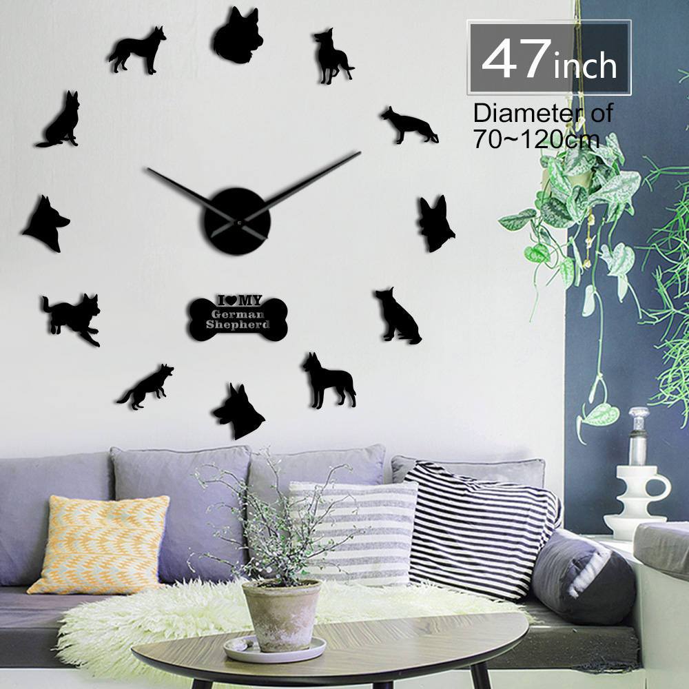 German Shepherd Wall Clock German Shepherd Wall Clock Furvenzy