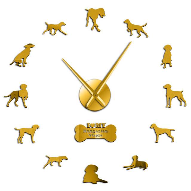 Hungarian Vizsla Wall Clock Hungarian Vizsla Wall Clock Furvenzy Gold 27 Inch