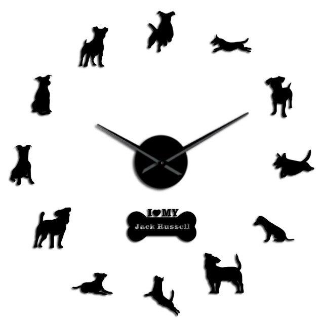 Jack Russell Terrier Wall Clock Jack Russell Terrier Wall Clock Furvenzy Black 27 Inch