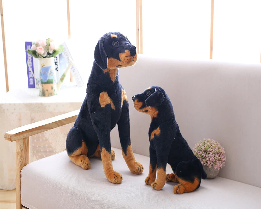 Realistic Black Dog Plush Stuffed Toy Realistic Black Dog Plush Stuffed Toy Furvenzy