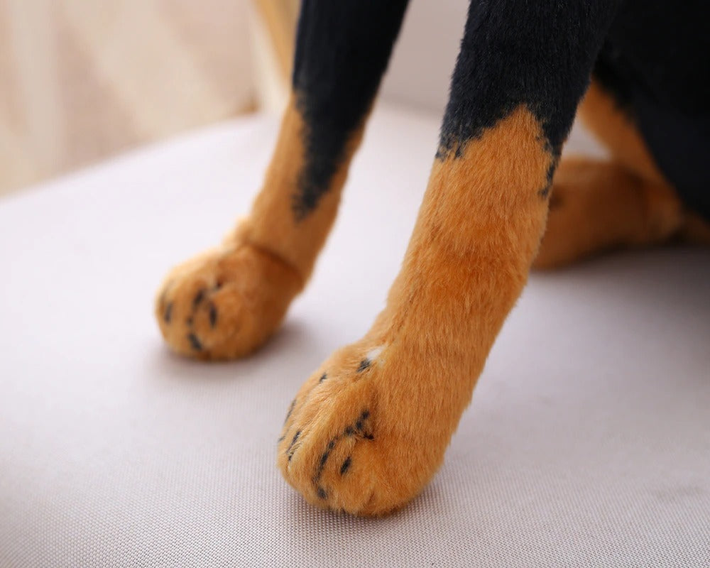 Realistic Black Dog Plush Stuffed Toy Realistic Black Dog Plush Stuffed Toy Furvenzy